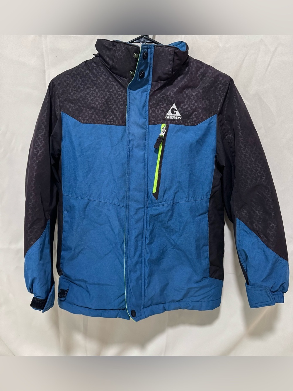 Gerry Youth Ski Jacket Size M 10/12 Blue Black Insulated Winter Snowboard Coat